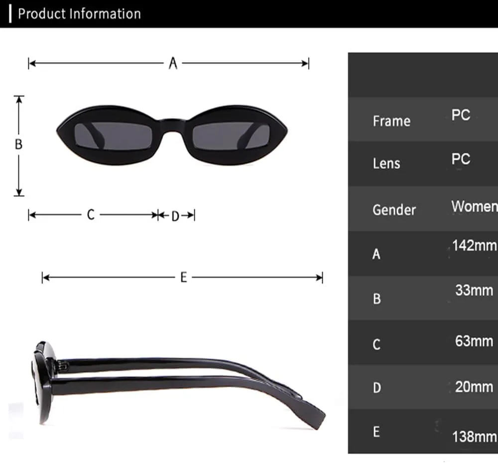 

Модные солнцезащитные очки 2027 года для женщин в стиле ретро, ​​маленькая овальная оправа, уникальные и забавные, с защитой от УФ-излучения UV400 MTZJH, C2