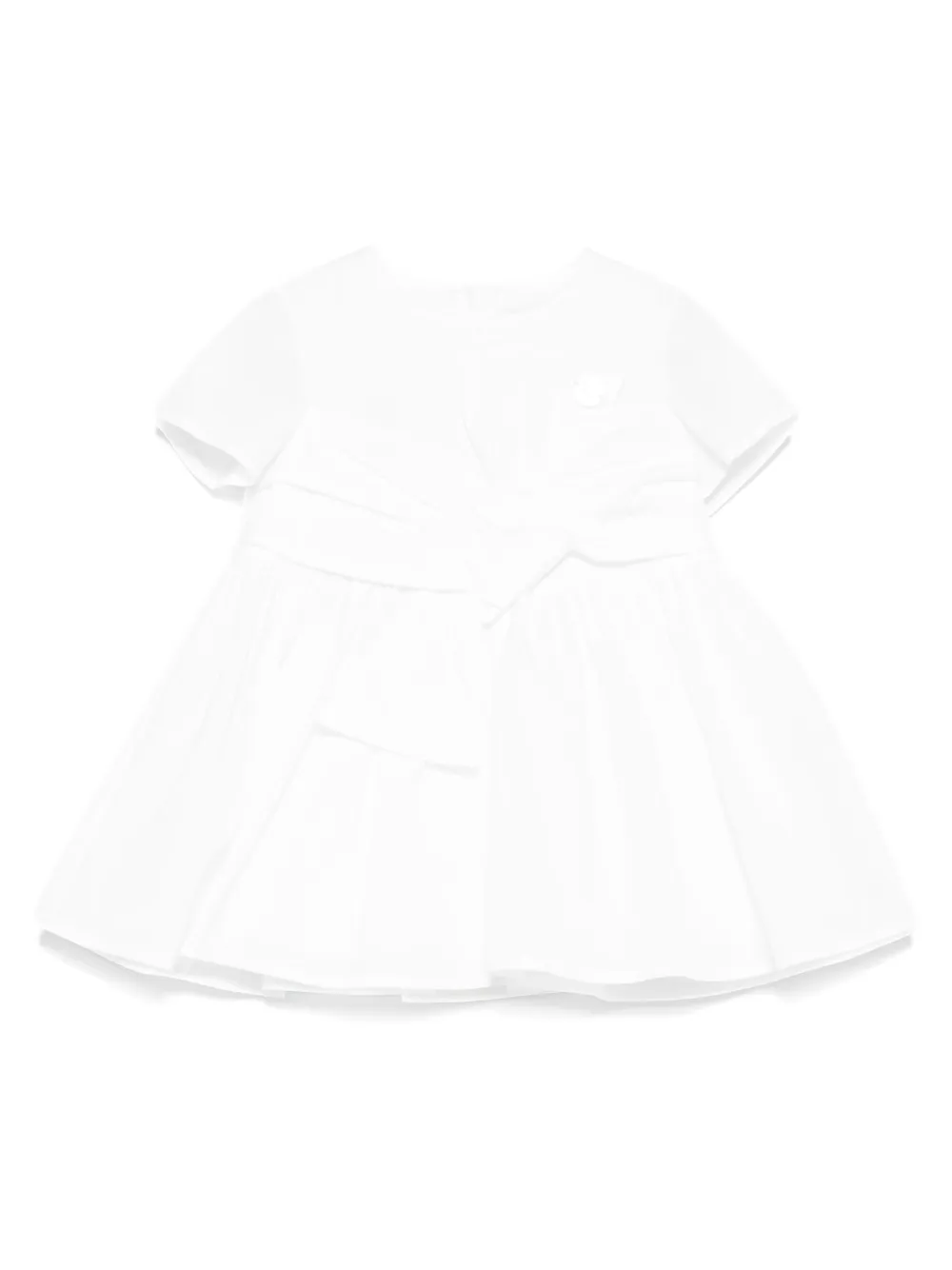 

Комплект из платья и блумеров с бантом Elisabetta Franchi La Mia Bambina, белый