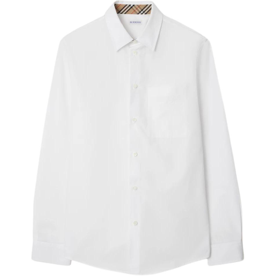 

Хлопковая поплиновая рубашка Burberry, белый