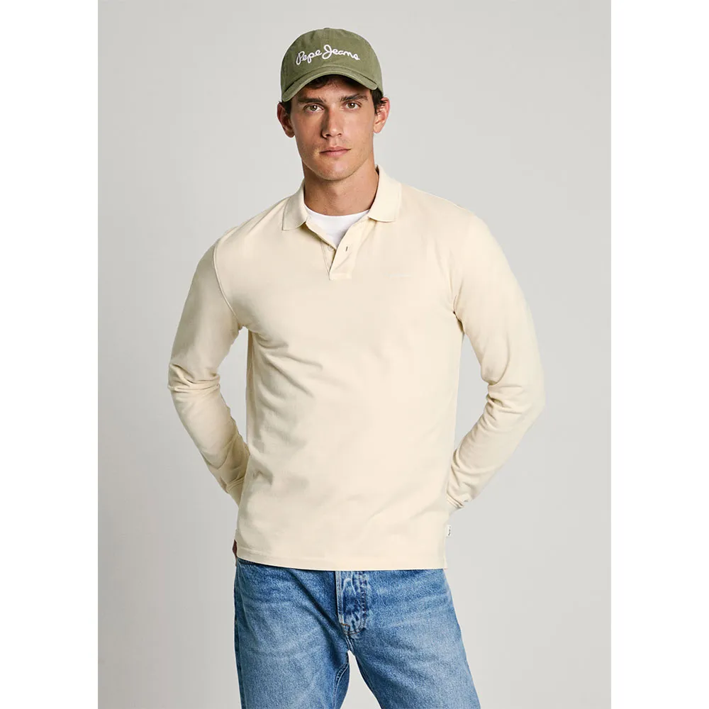 

Поло с длинным рукавом Pepe Jeans New Oliver, бежевый