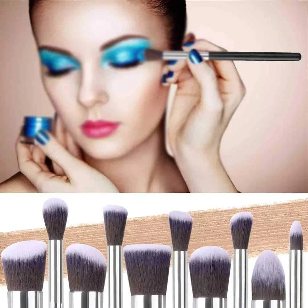 Набор кистей для макияжа 10 шт профессиональный VKTRID, цвет C — фото 4
