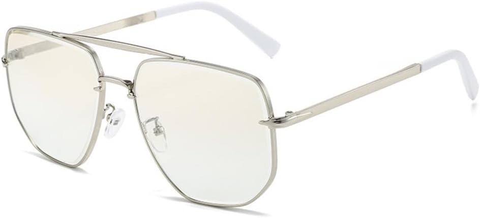 

Мужские металлические квадратные солнцезащитные очки в стиле ретро с двойным острием, женские солнцезащитные очки для активного отдыха, путешествий, вождения, защита от УФ-излучения UV400 generic, Silver