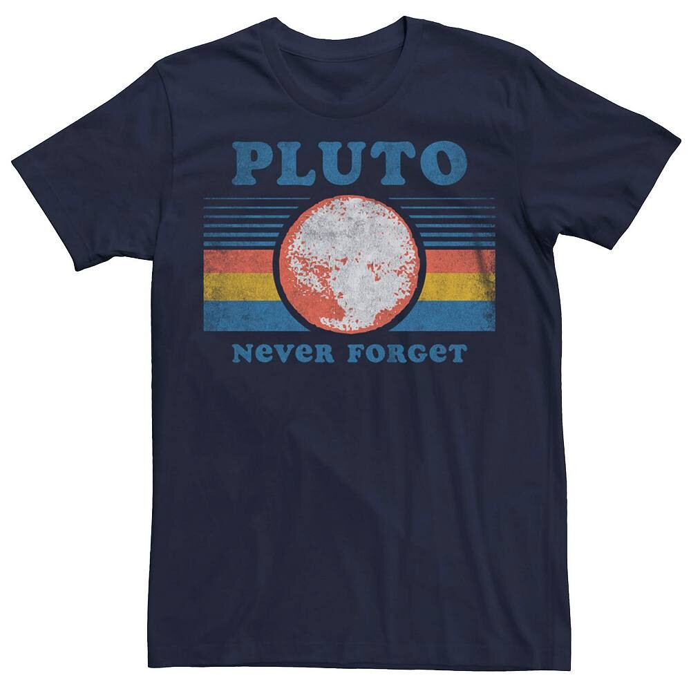 

Мужская футболка с рисунком Pluto Never Forget Licensed Character, темно-синий