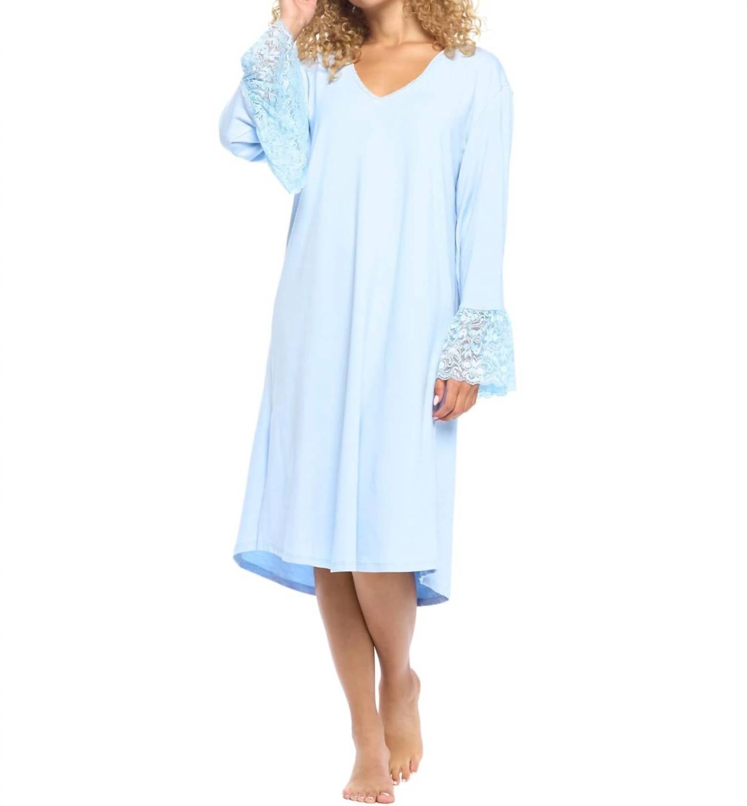 

Ночная рубашка Lux Cotton в цвете Iced Blue Undersummers