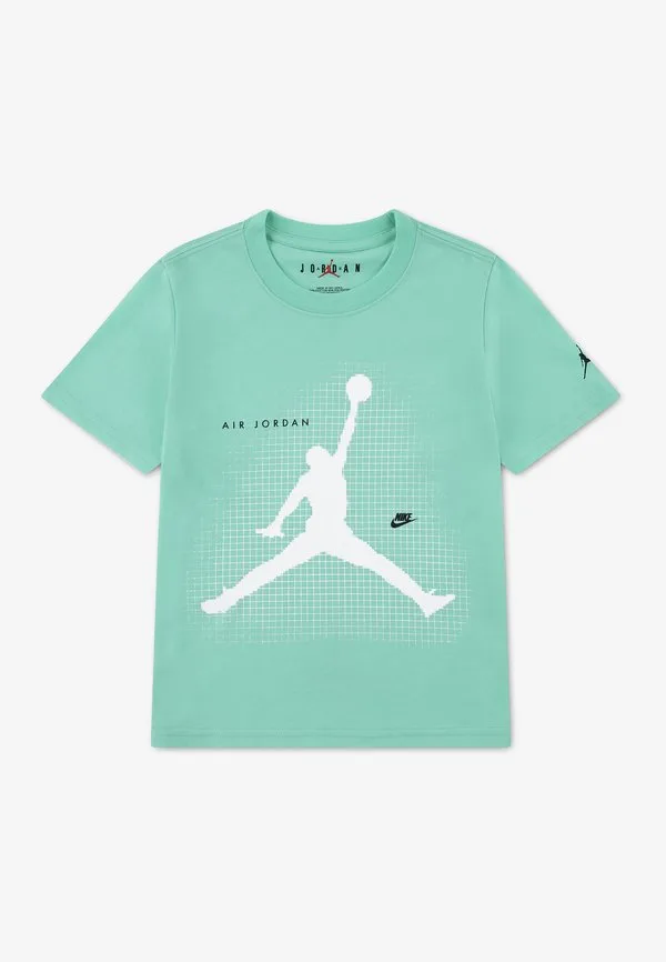 Футболка с принтом jumpman в виде сетки и размытия Jordan, Green Glow