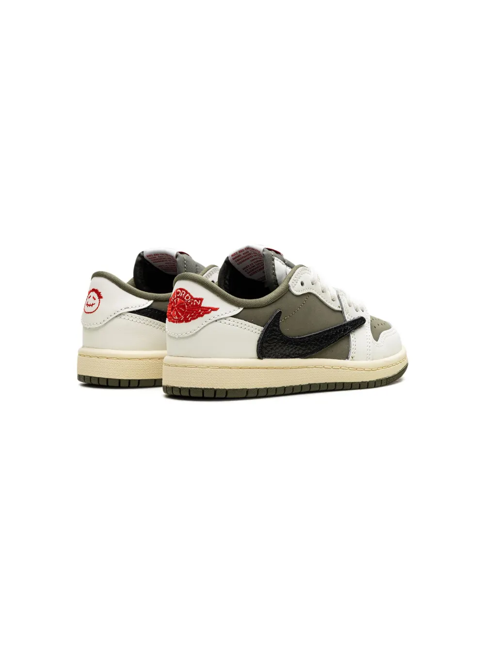 Кроссовки Air Jordan 1 Retro Low OG SP Medium Olive из коллаборации с Travis Scott Jordan Kids, зеленый — фото 3