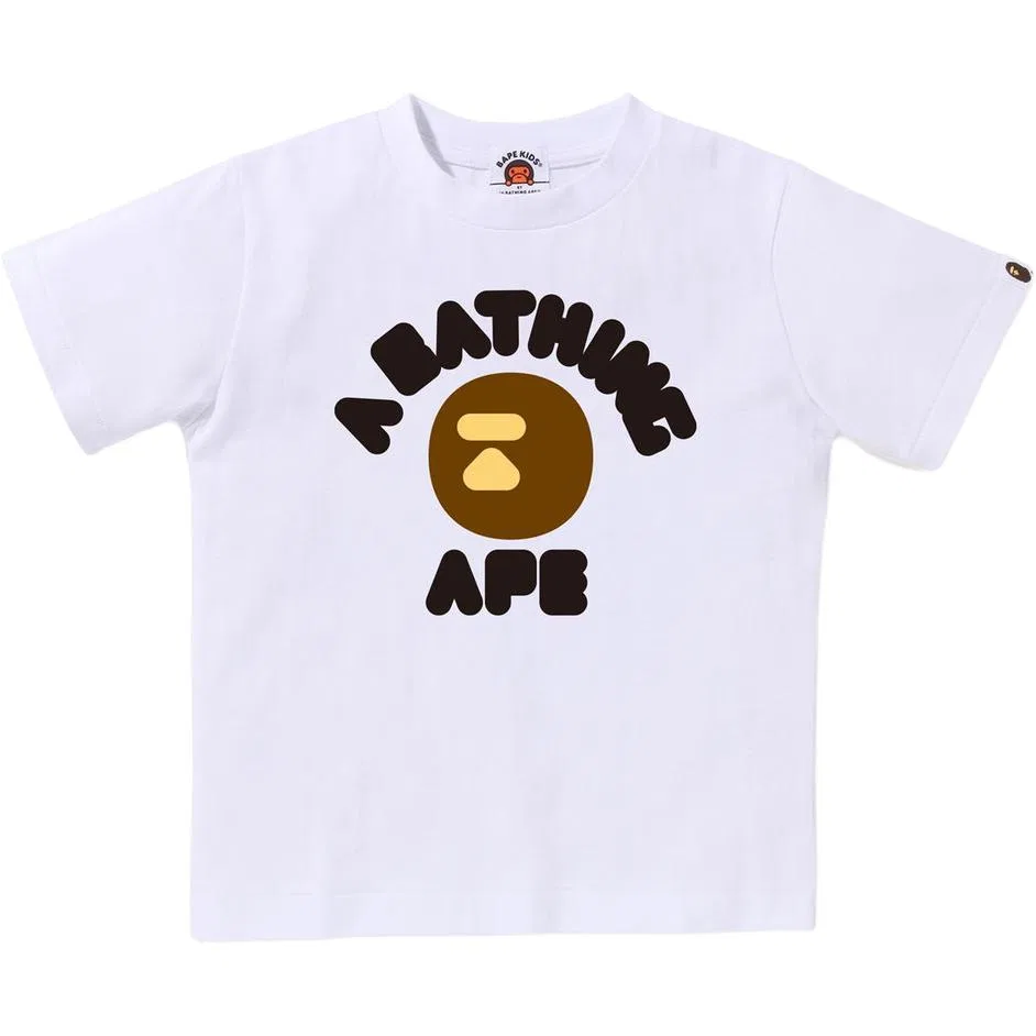 Детская футболка с круглым вырезом A BATHING APE, White
