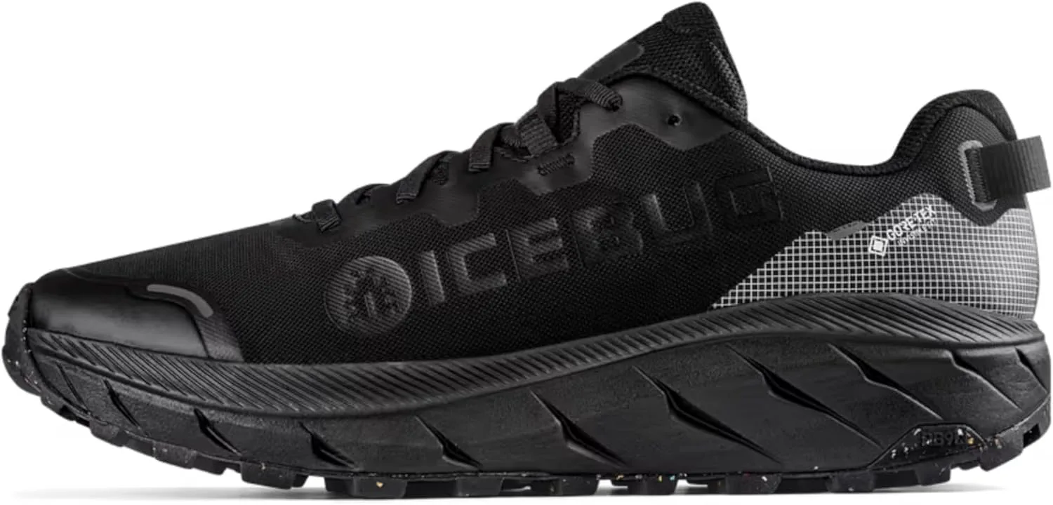 Мужские кроссовки для бега по дороге Icebug Arcus2 RB9X GTX с подошвой для сцепления, черные, черный