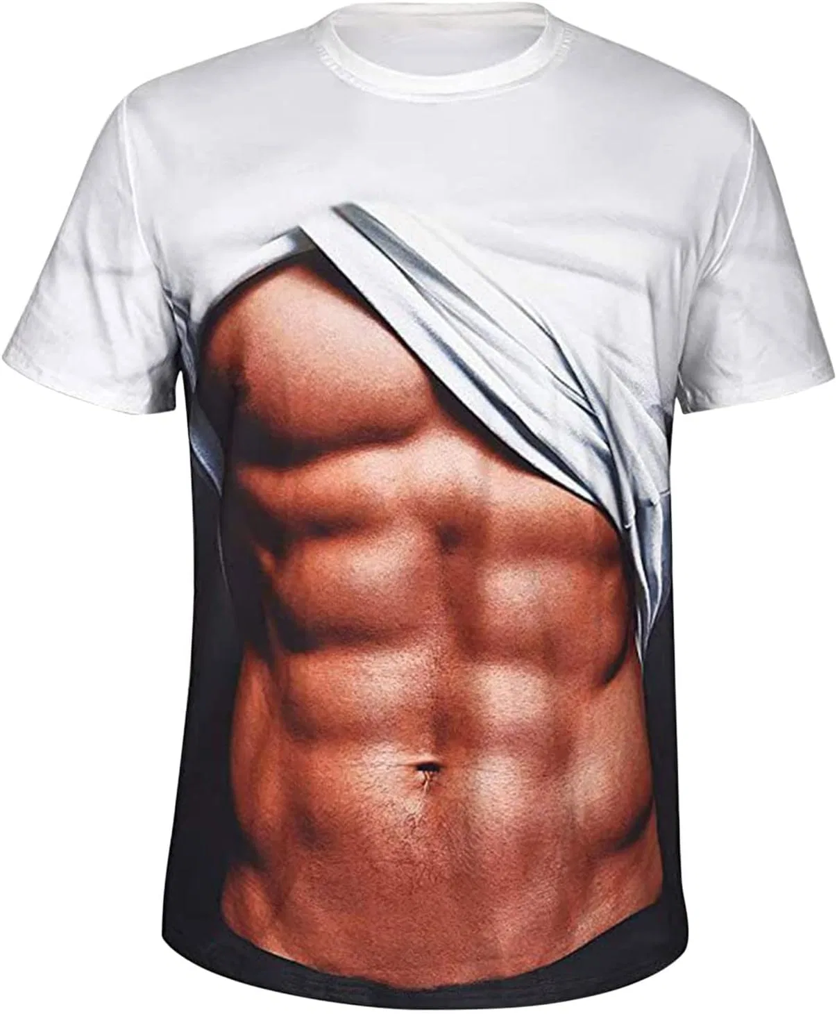 Футболка с принтом Muscle Print для бега и тренировок, Generic, белый — фото 3