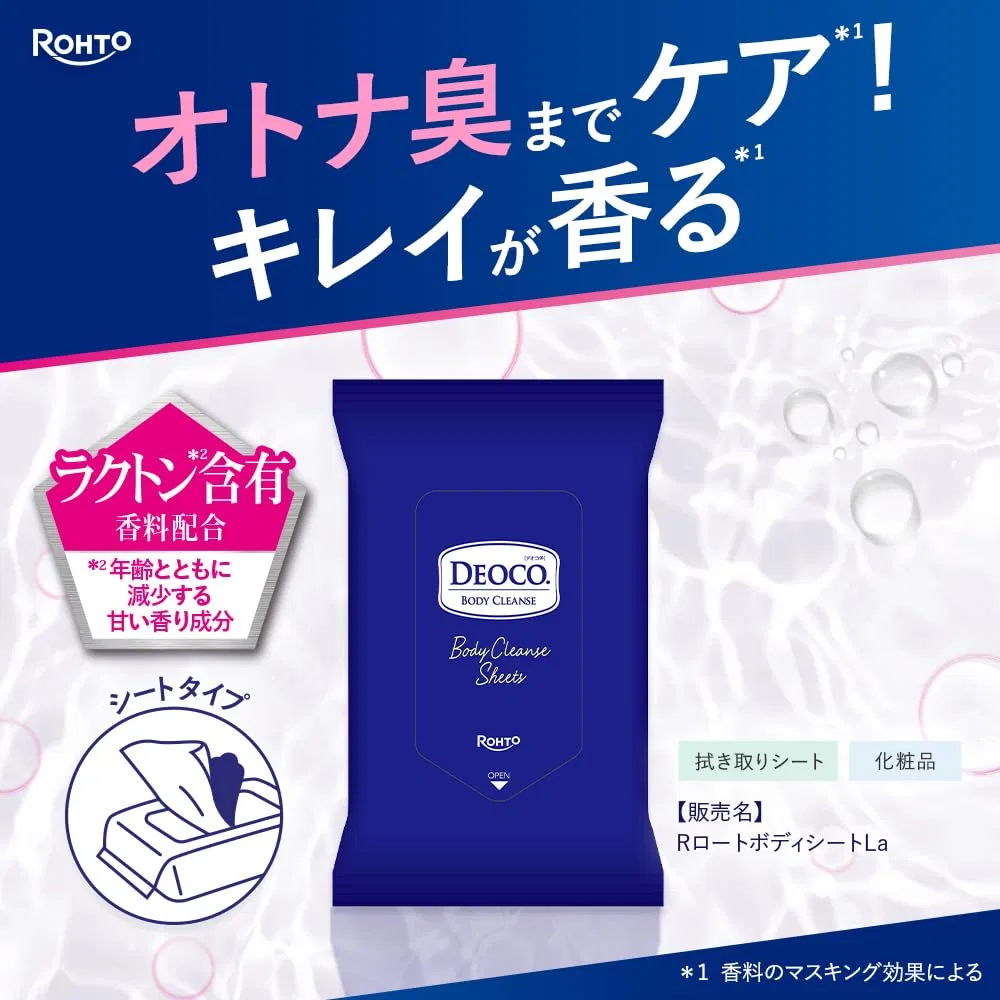 Очищающие салфетки для тела «Body Cleanse Sheet» от Deoco Rohto, 36 шт. Deoko — фото 2