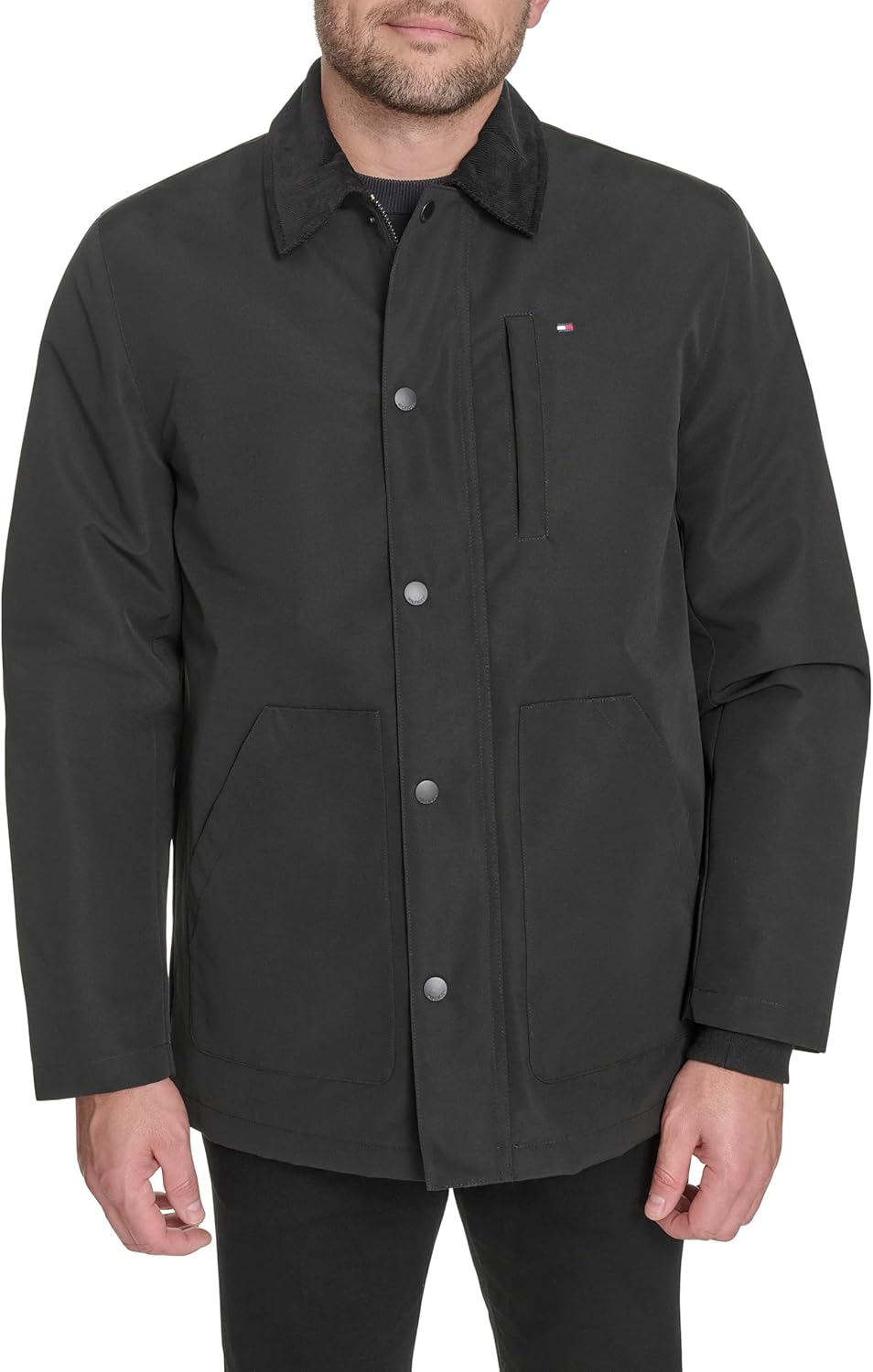 

Мужская куртка Tommy Hilfiger Barn с вельветовым воротником, Black