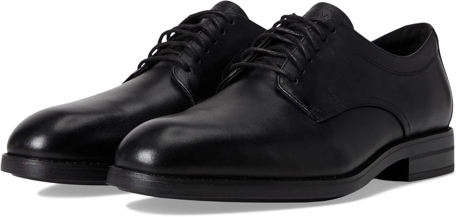 Мужские туфли Cole Haan Grand Harmon с гладким носком, Black Waterproof