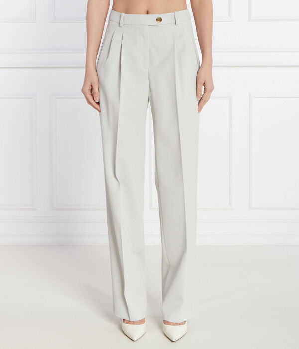 

Шерстяные брюки taleco1 Straight fit Boss, серый