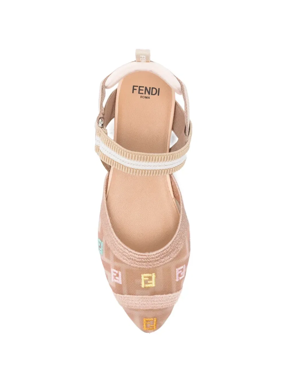 Балетки с монограммой Fendi Kids, белый — фото 3