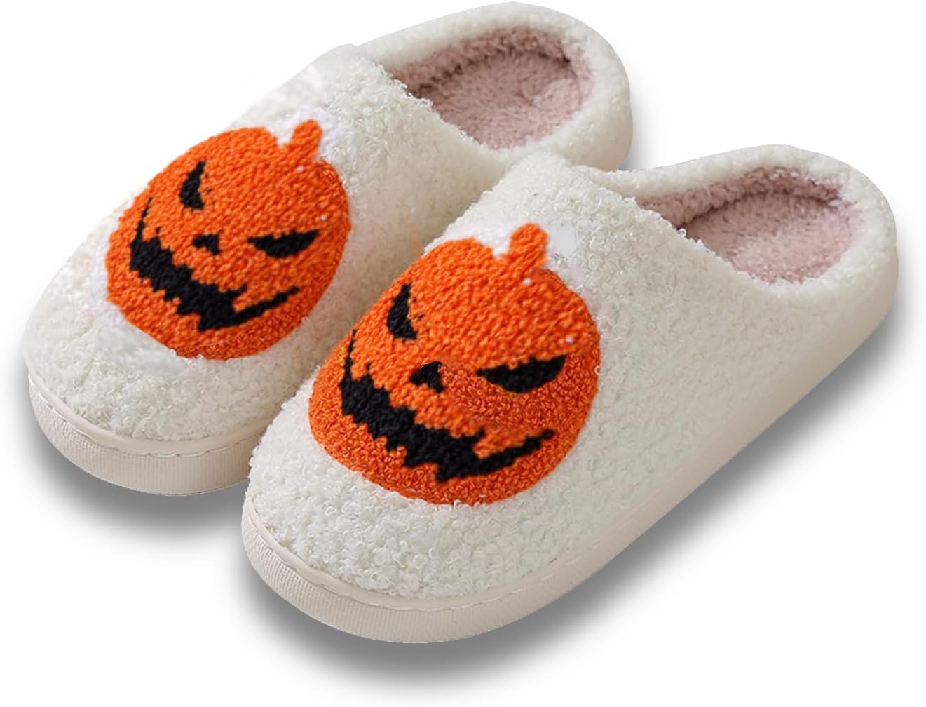 

Рождественские тапочки Titype, милые праздничные тапочки, теплые домашние тапочки для женщин и мужчин, пушистые тапочки для улицы и дома, тапочки для спальни, домашняя обувь для дам, Pumpkin