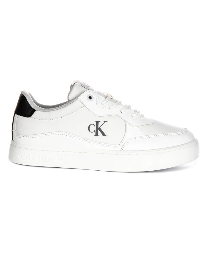

Классические кроссовки на чашеобразной подошве, белые/черные, мужские. Calvin Klein Jeans, белый