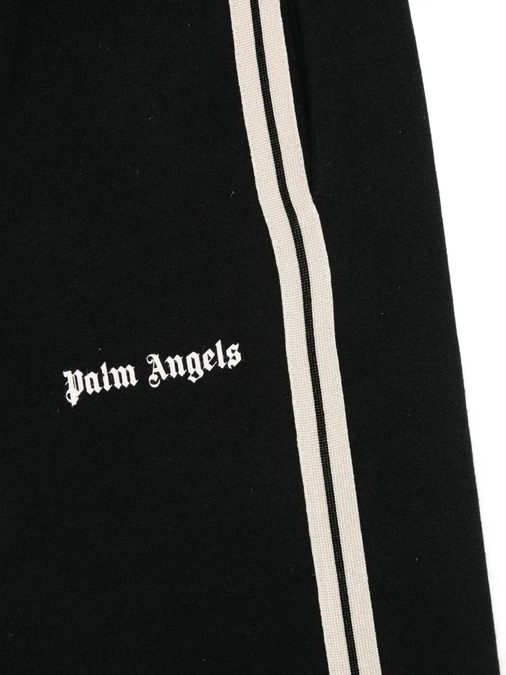 Брюки с логотипом и полосками Palm Angels Kids, черный — фото 3