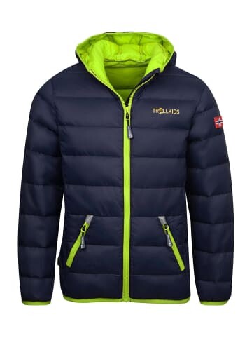 

Пуховик Trollkids Jacke Dovrefjell, цвет Marineblau/Zitrone