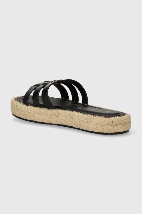 Кожаные шлепанцы Authentic Flat Lthr Espadrille Tommy Hilfiger, черный — фото 3