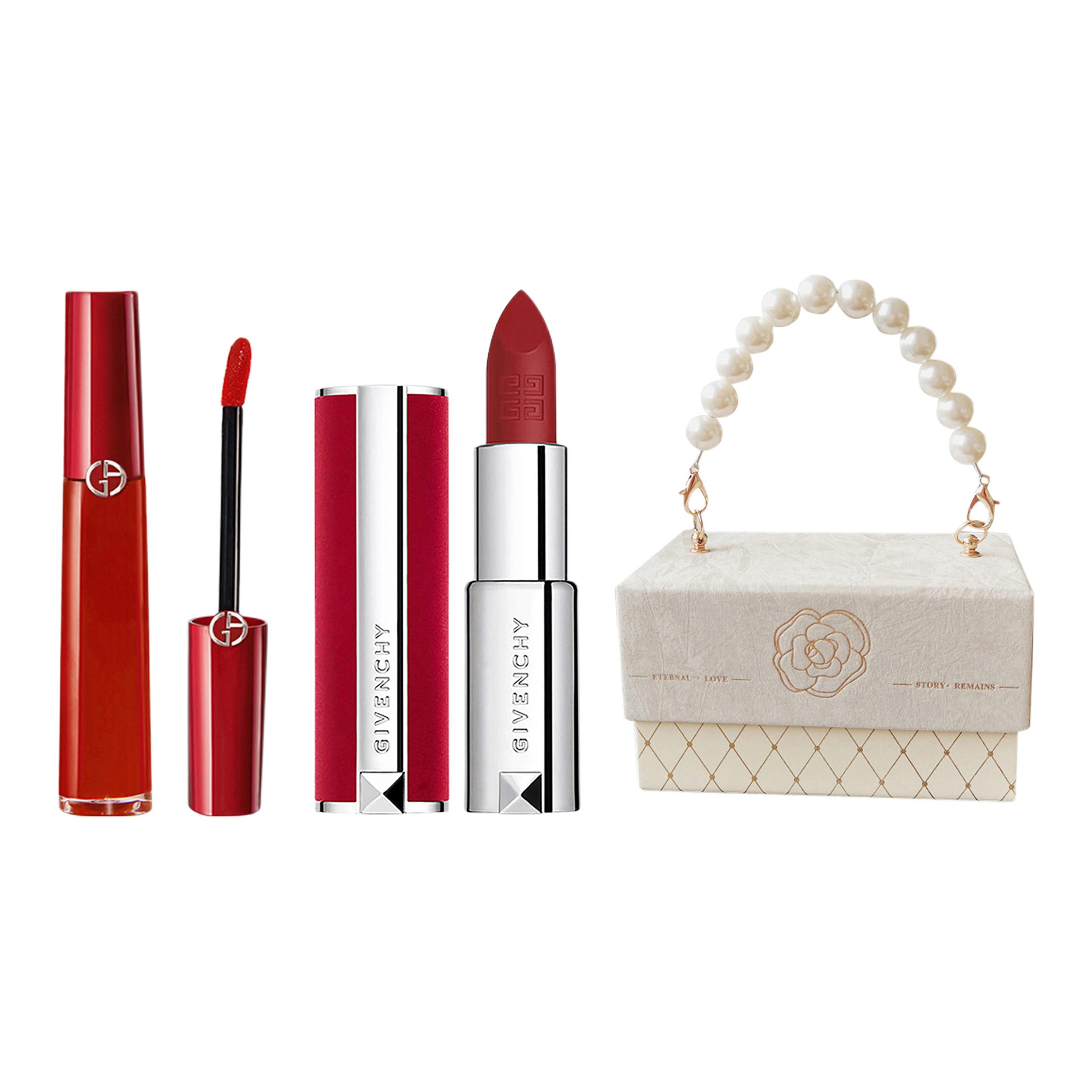 

GIORGIO ARMANI AMANI Redtube Pearl Chanel Inspired Box набор из трех матовых блесков для губ, легко растушевываются, натуральные, стойкие