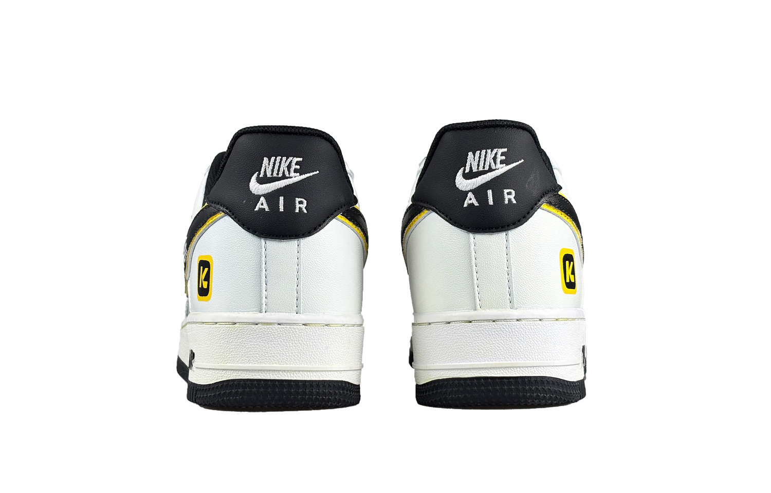 Кроссовки Nike Air Force 1 Millet Park устойчивые к истиранию низкие для скейтбординга унисекс черно-бело-серые, цвет Millet Park — фото 4
