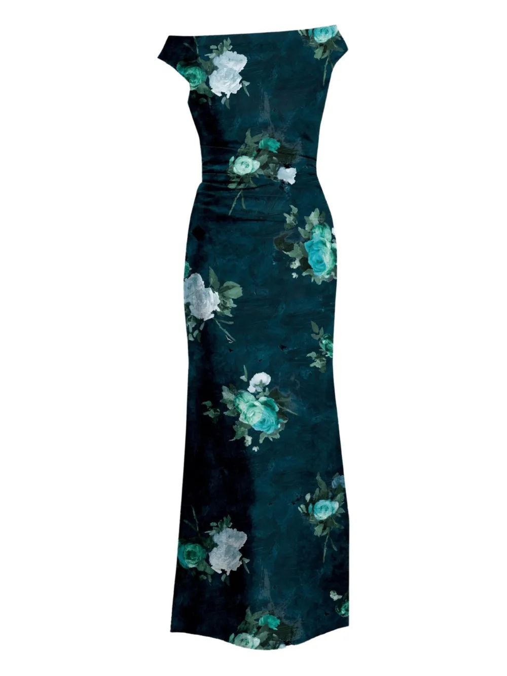 

Платье с открытыми плечами ERDEM, синий