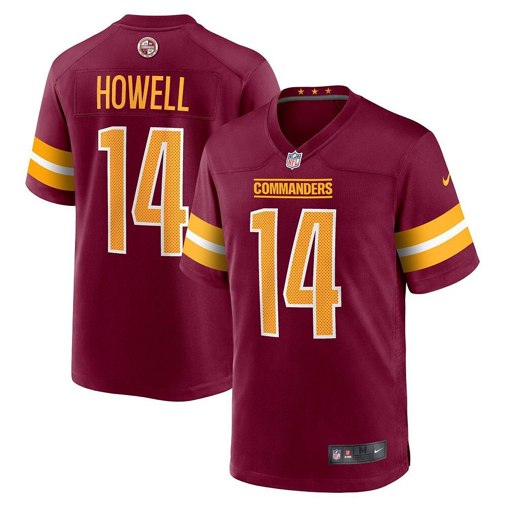 

Мужская футболка Nike Sam Howell Burgundy Washington Commanders 2022 NFL Draft Pick Player Game Jersey, цвет Wft Med Re