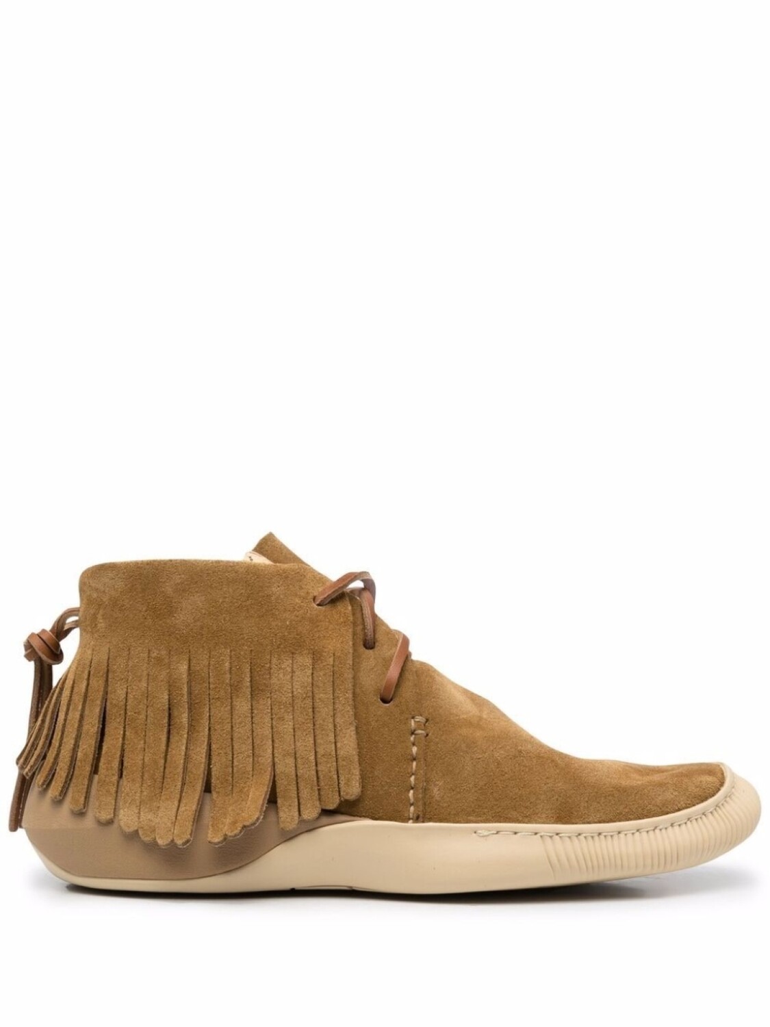 

visvim ботинки дезерты с бахромой, коричневый