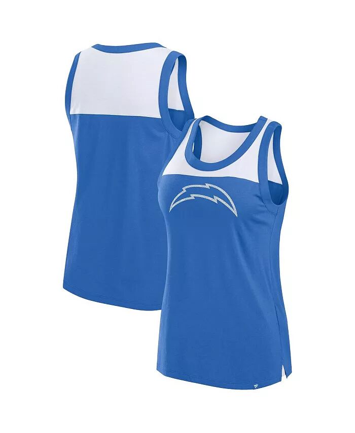 

Женская майка-топ Los Angeles Chargers цвета Powder Blue с пайетками Fanatics