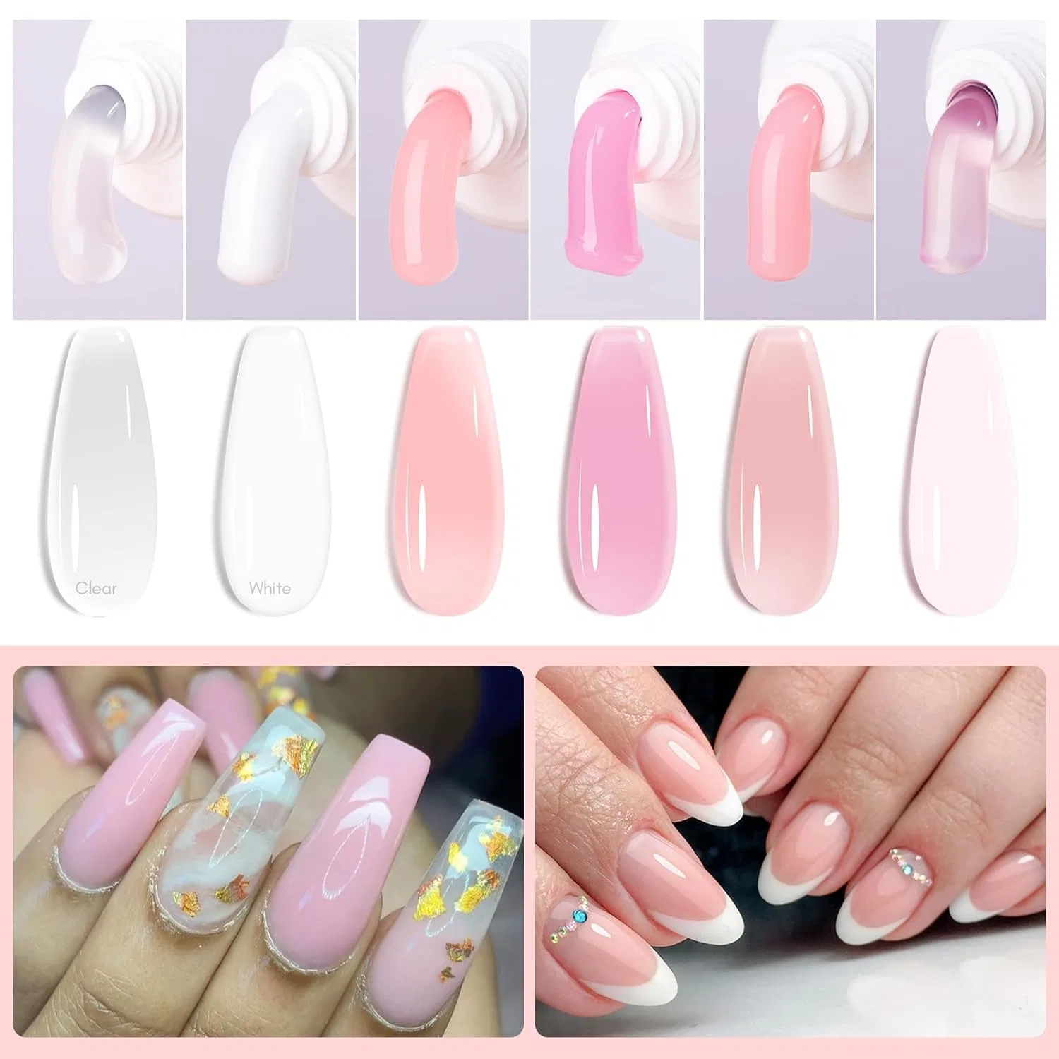 Набор полигелей для ногтей от Makartt Makartt, Poly Nail Gel, 6 Pieces — фото 2