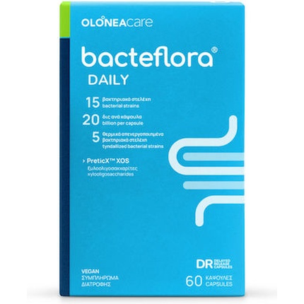 

Bacteflora Ежедневная диетическая добавка для желудочно-кишечного тракта - 60 капсул Olonea