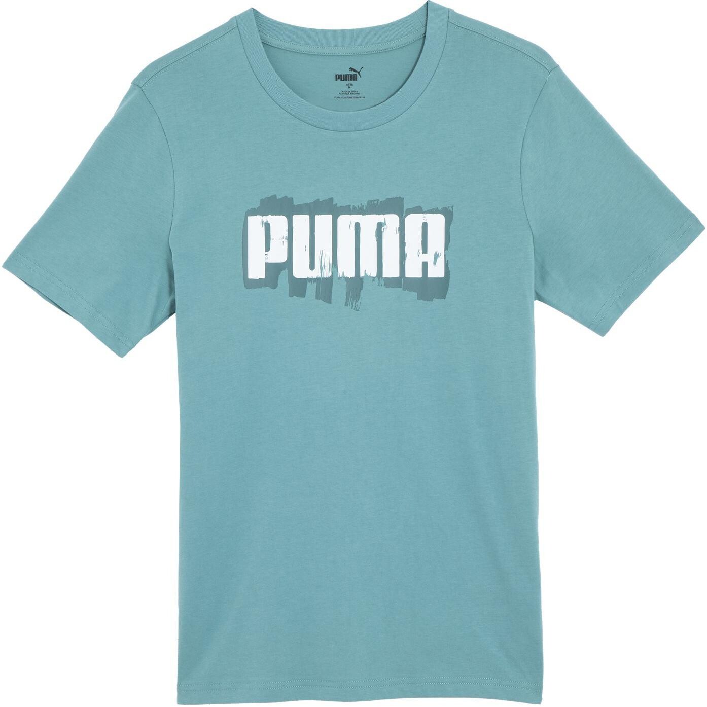 

Футболка мужская серая/синяя Puma, серый/синий