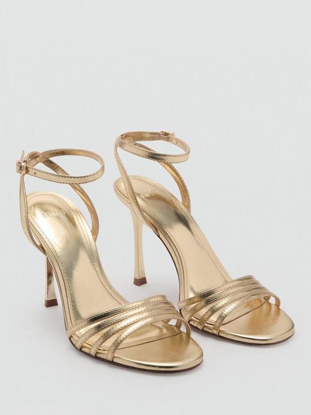 Nota Stiletto на босоножках с ремешками Mango, Gold — фото 2