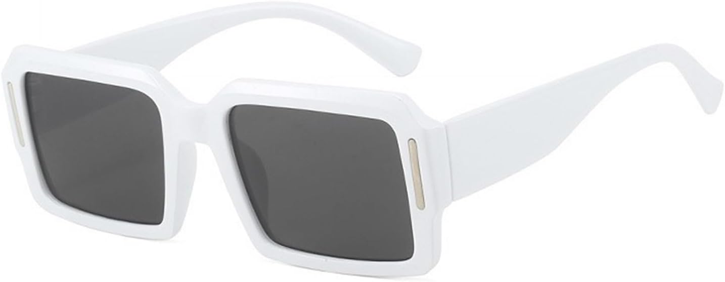 

Мужские солнцезащитные очки в квадратной оправе для активного отдыха и вечеринок, спортивные очки для вождения, женские декоративные солнцезащитные очки Generic, White