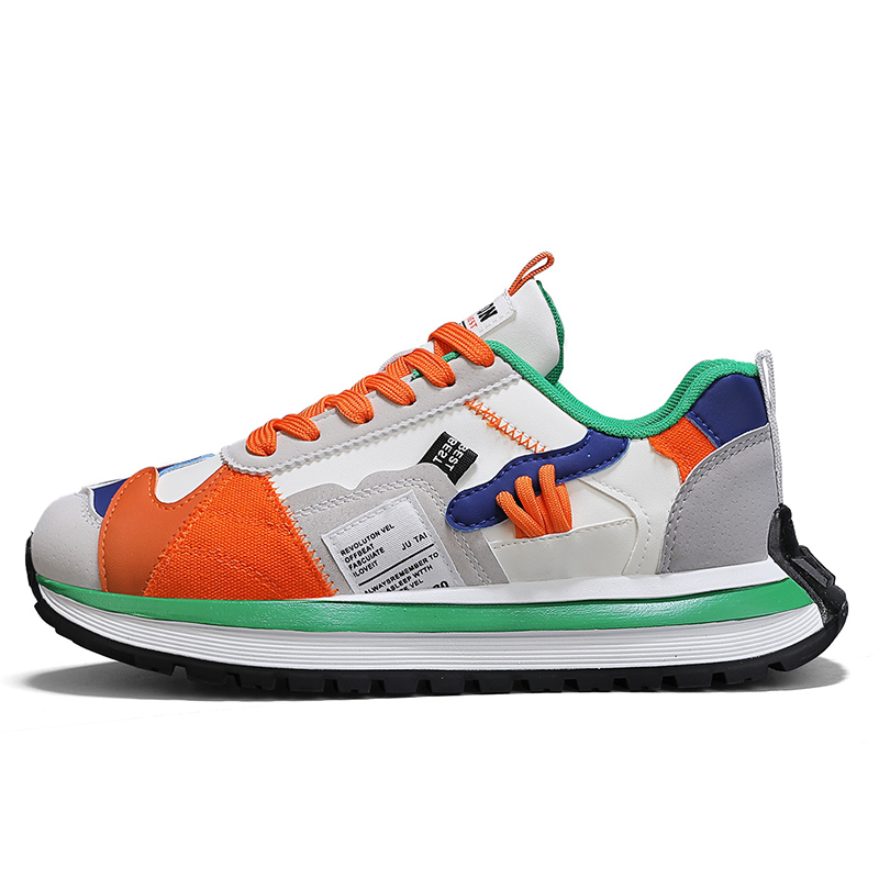 

Bull charm Низкие повседневные кроссовки мужские бело-оранжевые, цвет White Orange