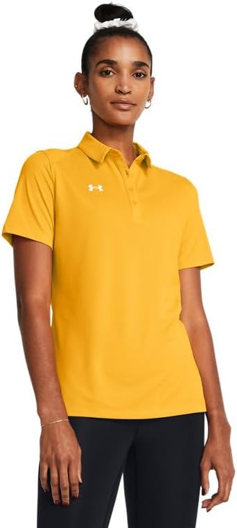 

Under Armour Tech Team женская поло с коротким рукавом, Steeltown Gold/White