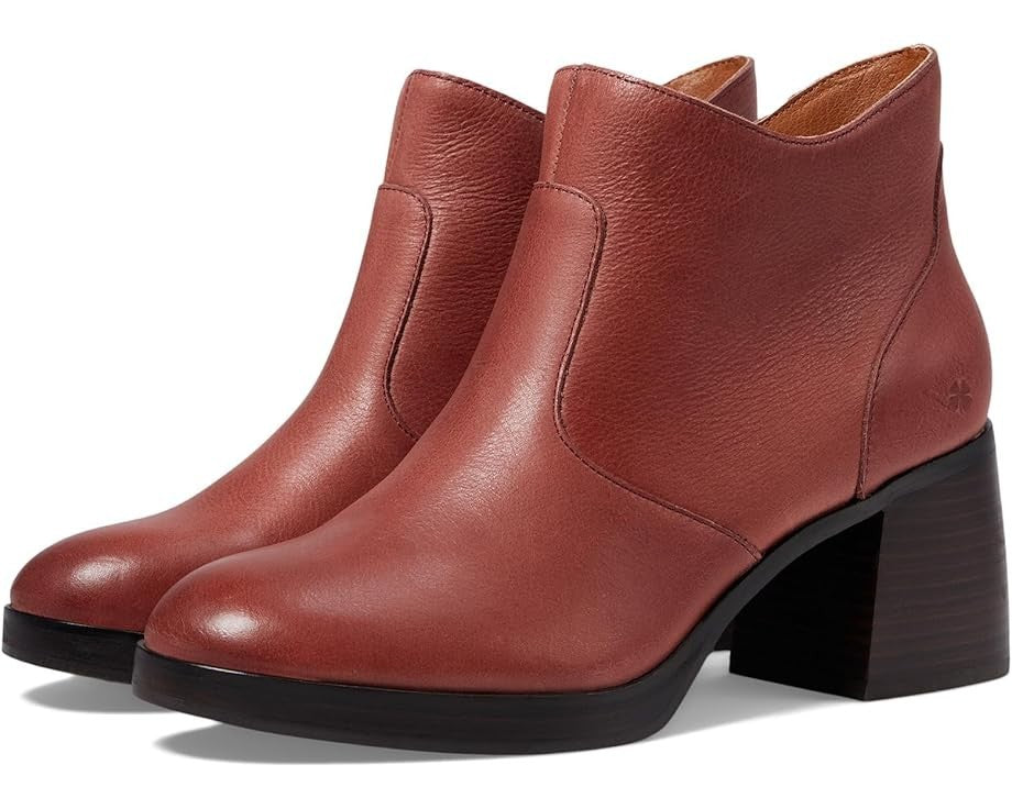 Lucky Brand Quinlee Ботинки женские из кожи хенна на квадратном каблуке мюли, красный