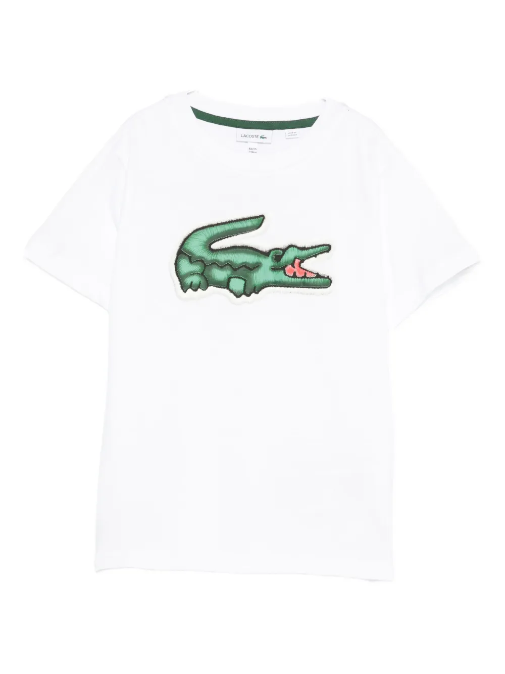 

Футболка с нашивкой-логотипом Lacoste Kids, белый