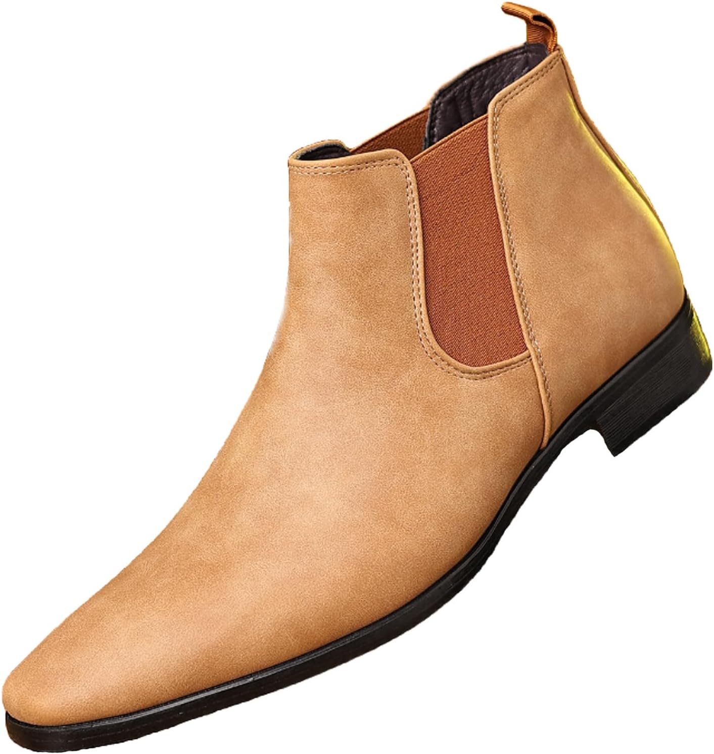 

Мужские замшевые ботинки-челси ENOEGMSD с эластичной вставкой, стильные ботинки на низком каблуке, удобные формальные ботинки для свадьбы, вечеринки или делового повседневного ношения, хаки