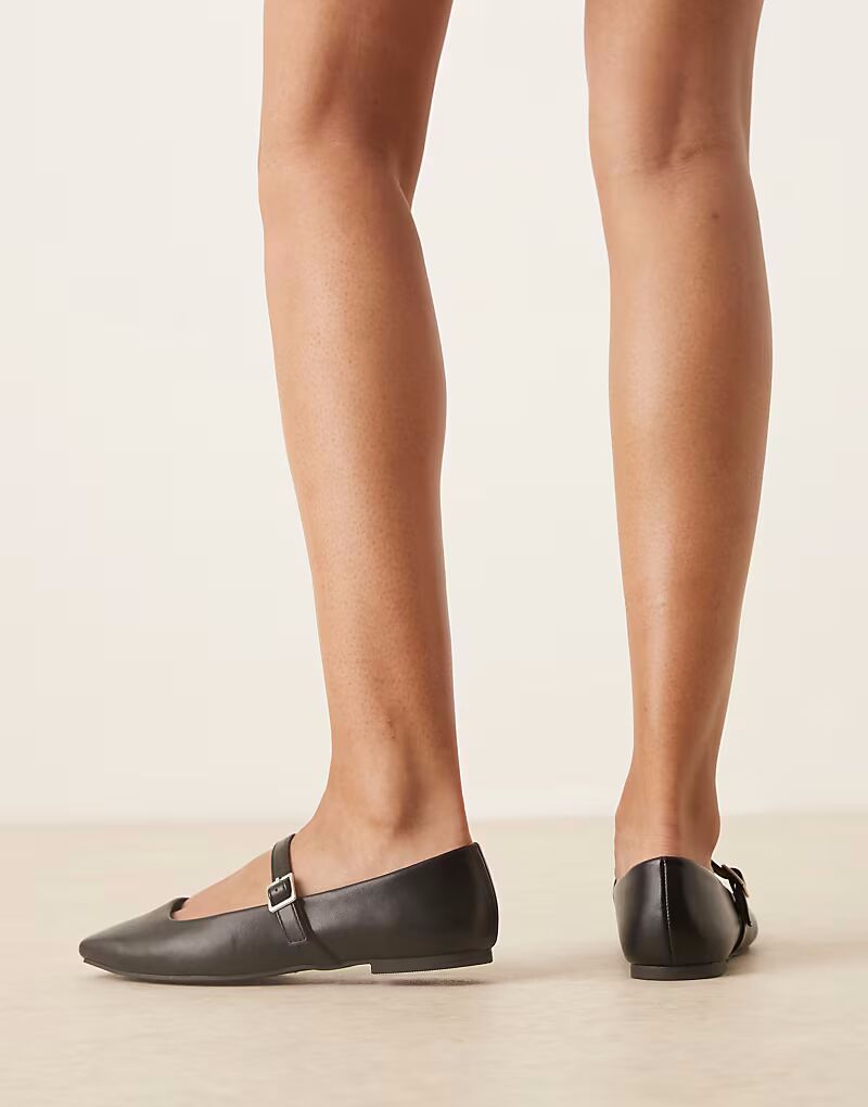 ASOS DESIGN Wide Fit Lottie Mary Jane Ballet черного цвета — фото 4