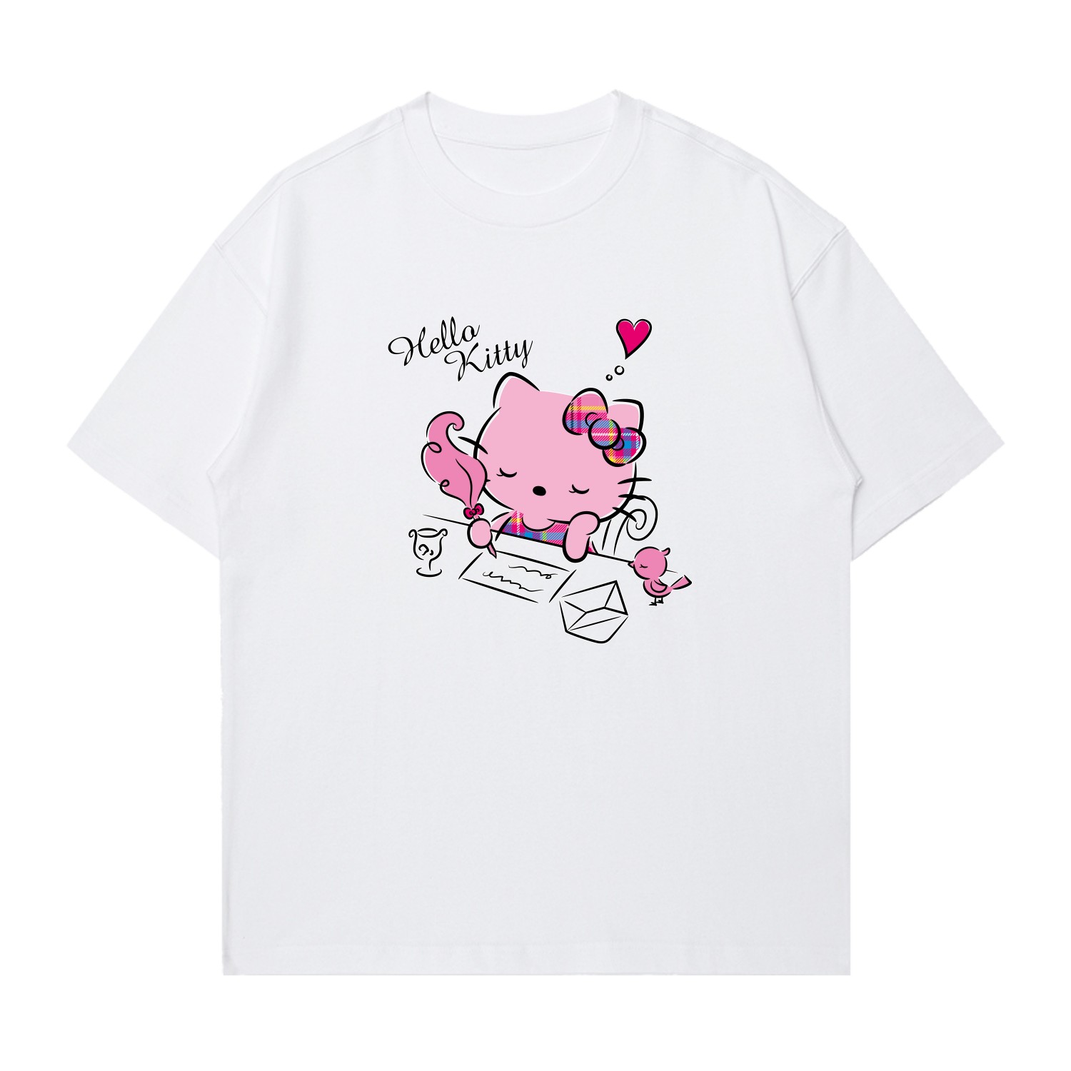 

Hello Kitty Hello Kitty 2025 летняя футболка Unisex Sanrio, белый