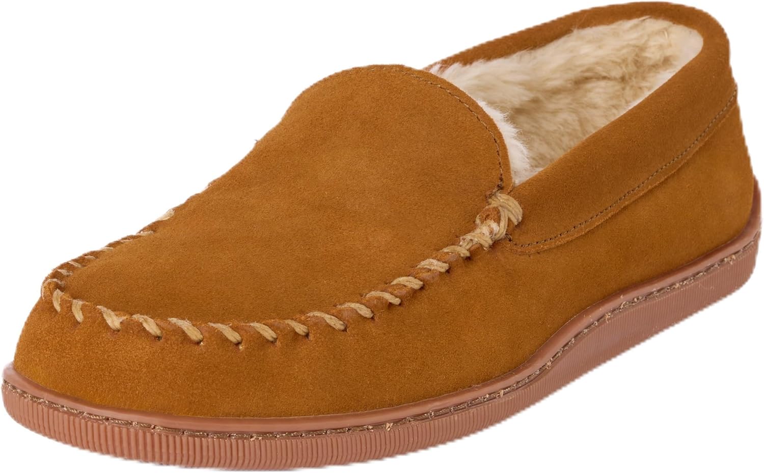 

Мужские тапочки Minnetonka с плюшевой подкладкой и жесткой подошвой, коричневый