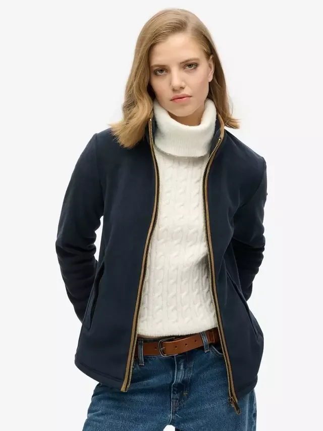 Флисовая куртка Estate Full Zip Superdry, Eclipse Navy