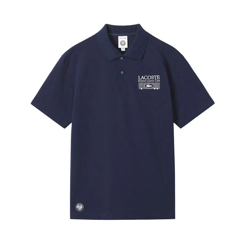 Футболка поло Lacoste Мужская, умеренный крой, 166/темно-синий