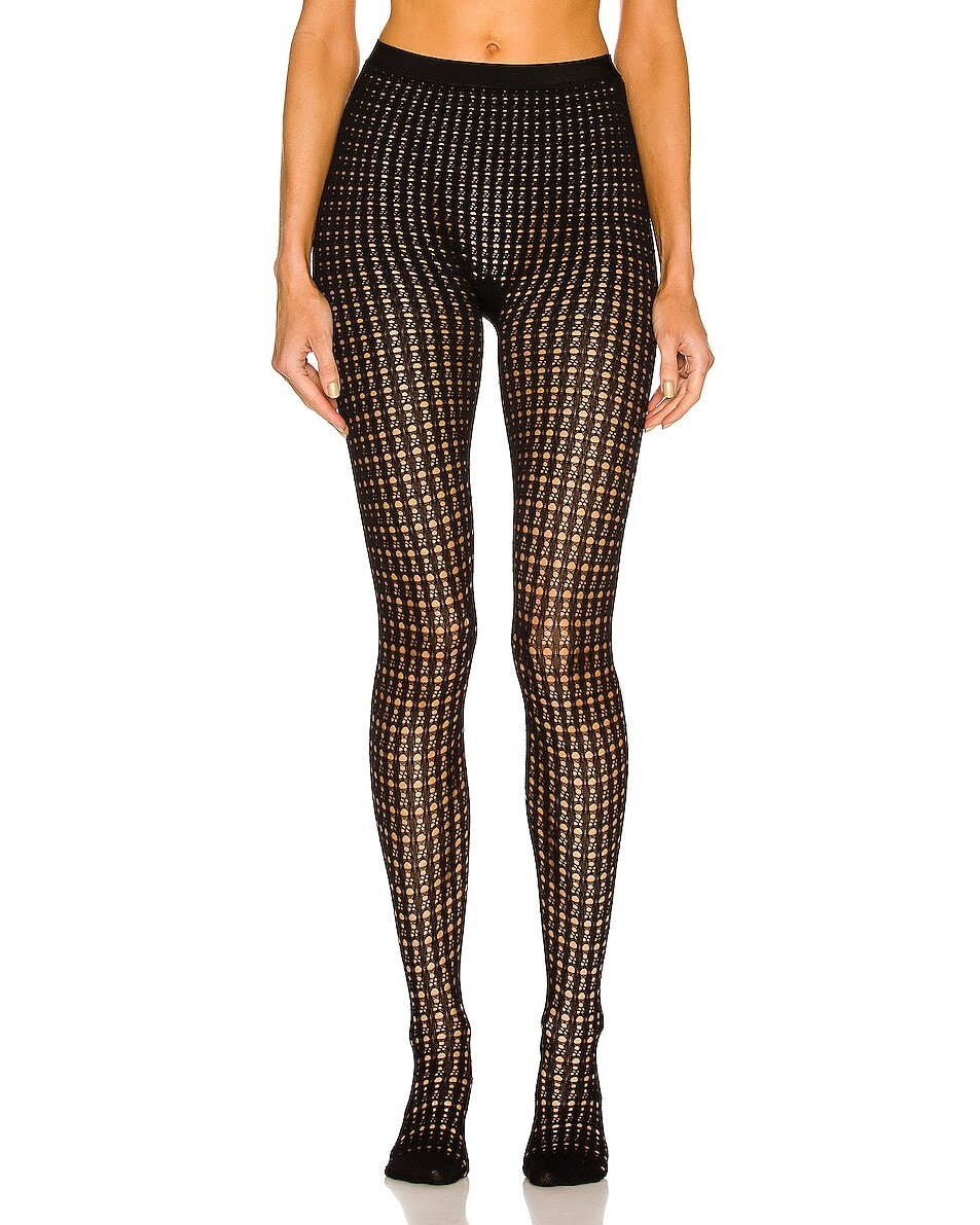 

Кружевные колготки из вискозы стрейч Alaïa, цвет Noir