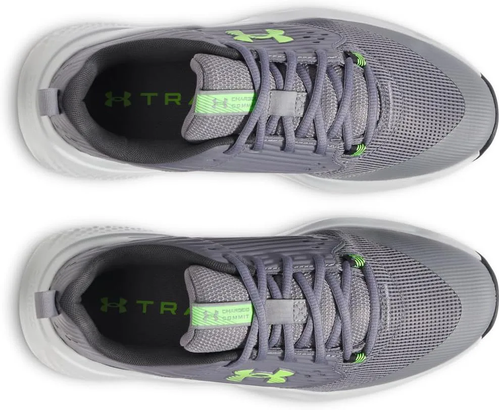 Кроссовки для мужчин Under Armour Charged Commit Trainer 4, серый/зеленый — фото 2