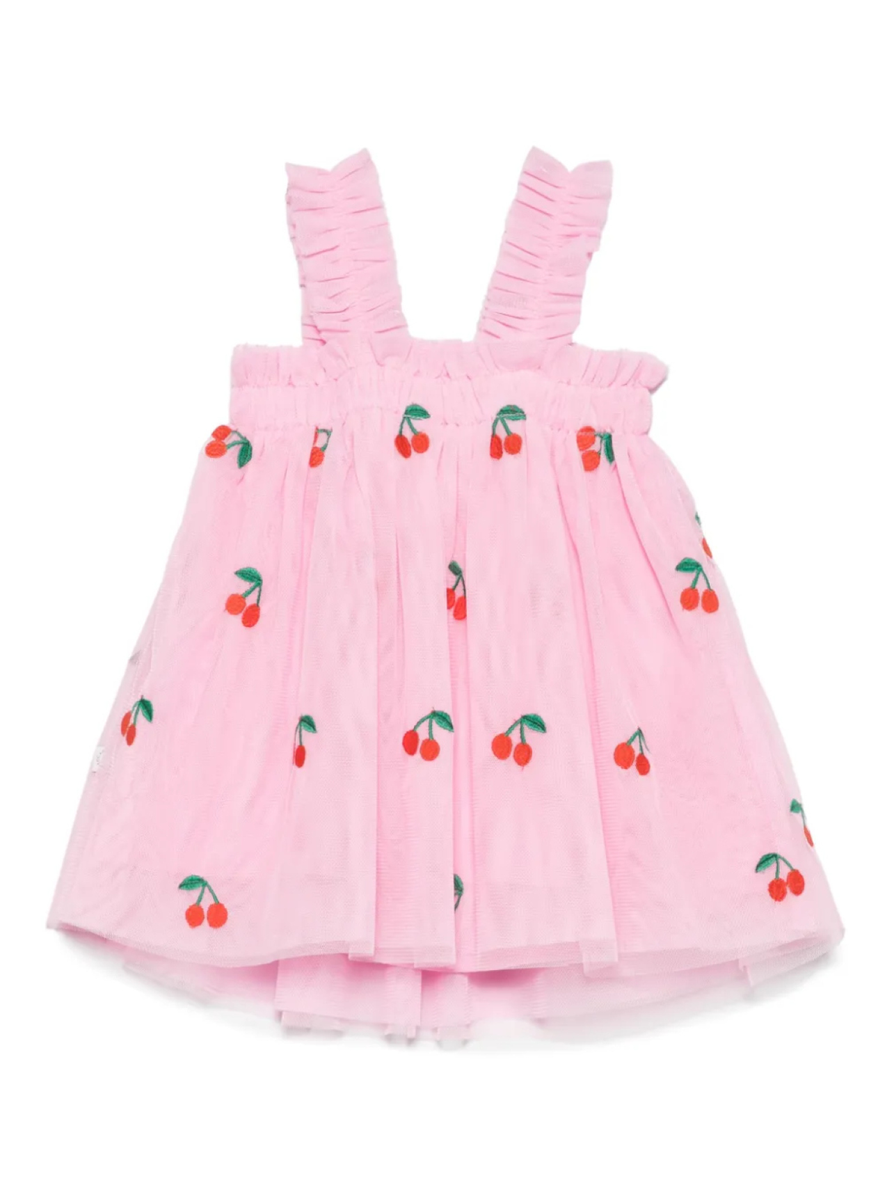 

Платье с вышивкой вишнями Stella McCartney Kids, розовый