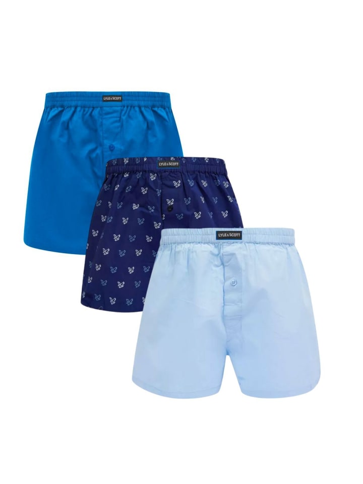 

Трусы боксеры Lyle & Scott Boxer 3-Er Set, цвет Hellblau/Leuchtend Blau