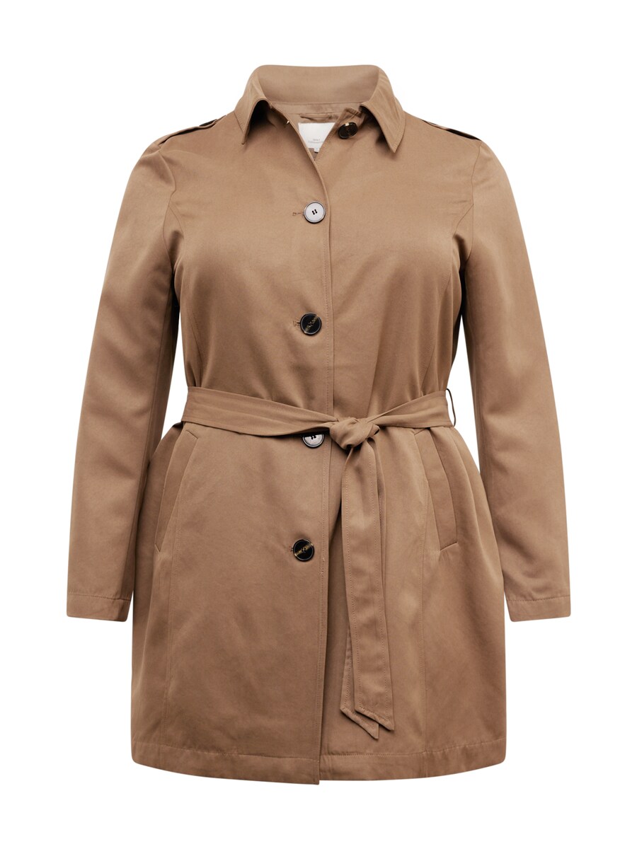 

Тренч ONLY Carmakoma Between-Seasons Coat LINE, цвет umbra