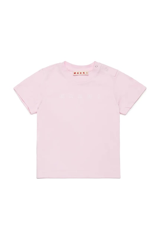 

Детская хлопковая футболка MT276B T-SHIRT Marni, розовый